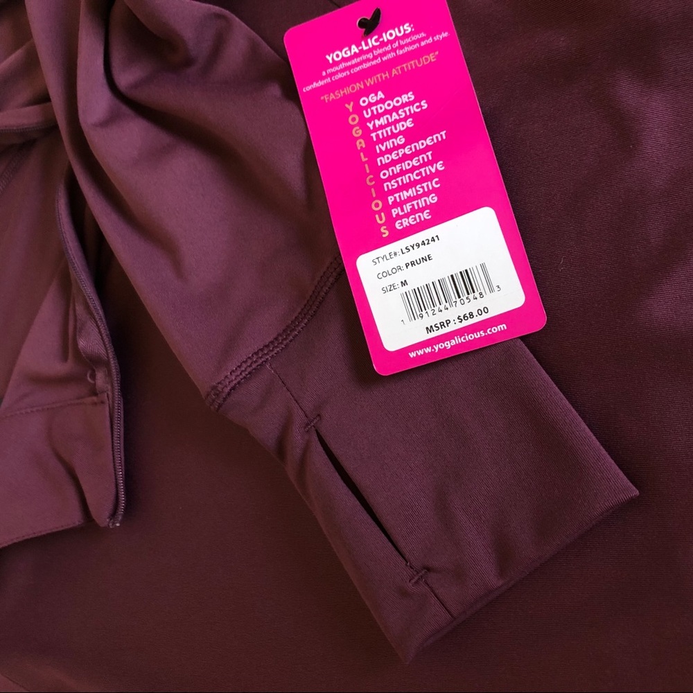 Yogalicious Long Sleeve 1/4 side neck Zipper Shirt - Picture 10 of 10
